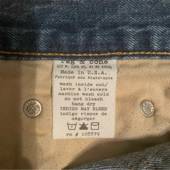 rag & bone Cut-off Denim Shorts-Medium Wash size 28 - Picture 5 of 6